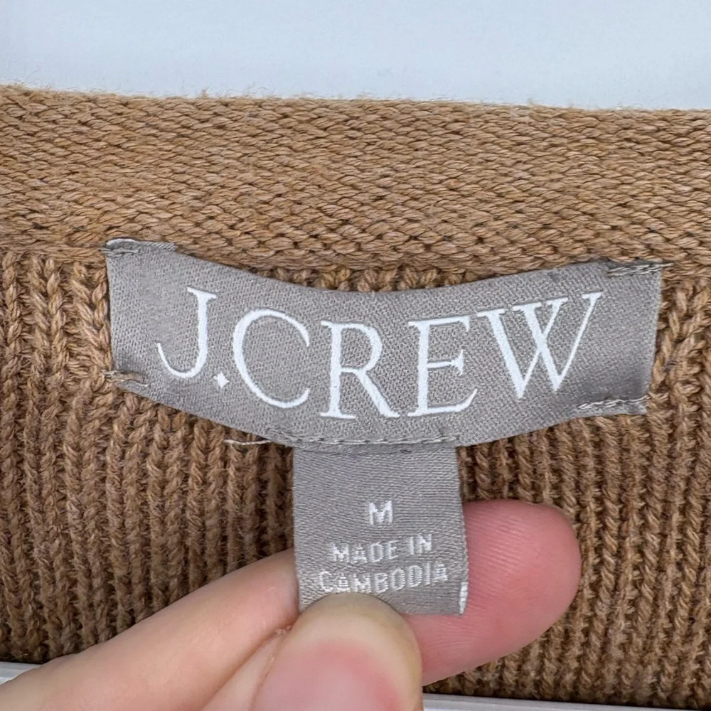 J. Crew New Relaxed Emile Sweater Lady Jacket Tan